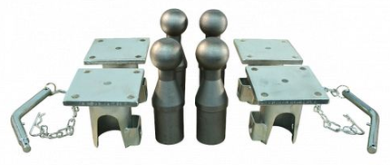 Remorqueshop Kit de charnières pour benne basculante 3 côtés 3500kg 10 pièces