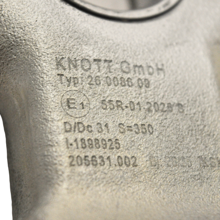 Remorqueshop Knott KFG30 – œillet DIN / œillet de traction – rond 50 mm – 3000 kg