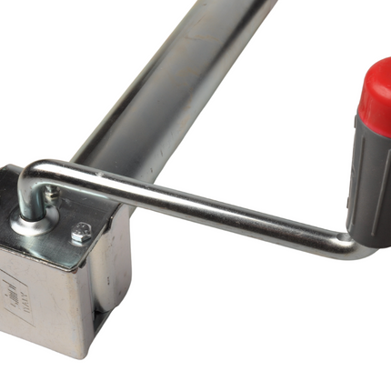 Simol Roue jockey Premium 48 mm avec manivelle latérale et pneus en caoutchouc sur jante en acier