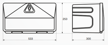 Stabilo Stabilo box 500-4 - boîte à timon/boîte à outils pour remorque - 530x250x300 mm