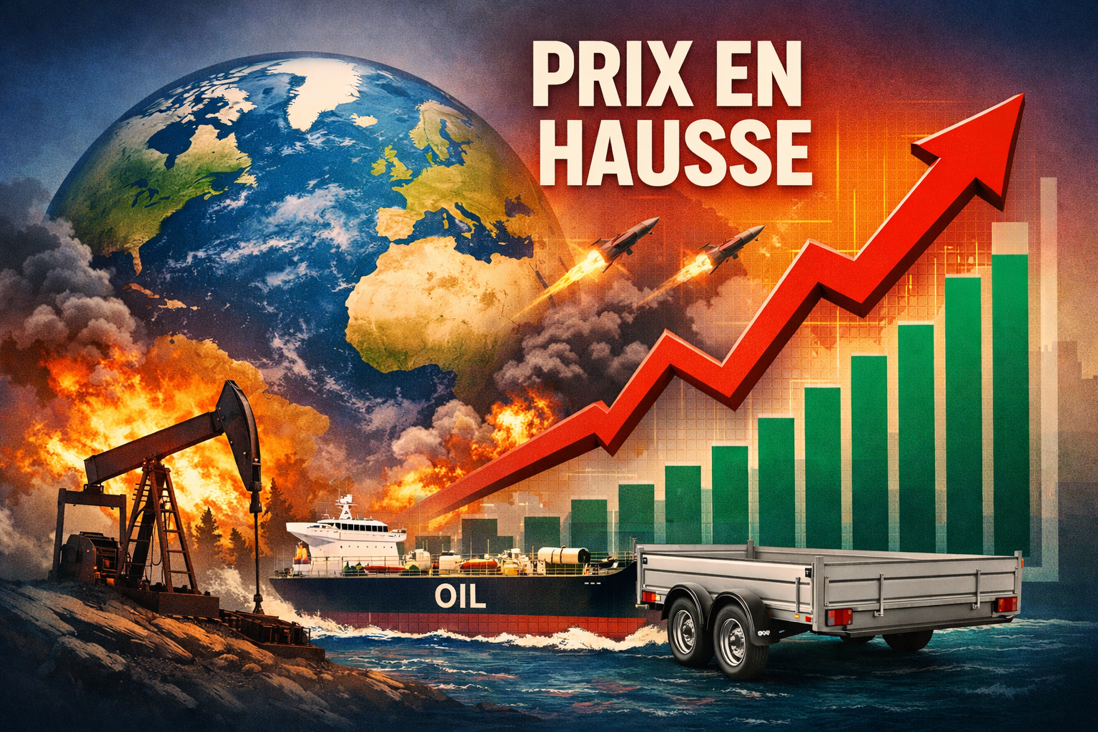 Hausse des prix liée aux tensions géopolitiques : quel impact sur les pièces de remorque ?