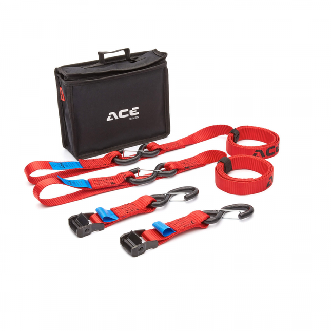 Acebikes Acebikes Cam Buckle Strap Duo - Sangles d'arrimage pour le transport de moto