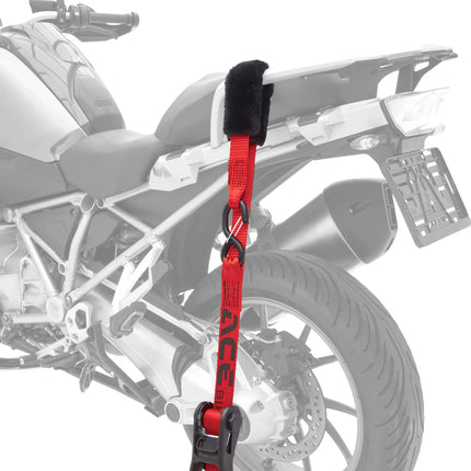 Acebikes Acebikes Set de sangles de serrage Deluxe Duo - 900 daN - 197x3,5 cm - Sangles d'arrimage pour guidon de moto