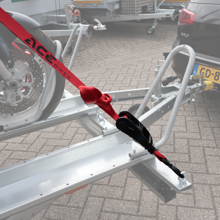 Acebikes Acebikes Set de sangles de serrage Deluxe Duo - 900 daN - 197x3,5 cm - Sangles d'arrimage pour guidon de moto