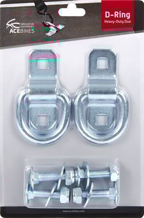 Acebikes Premium D-Rings de Acebikes - emballés sous blister - Matériel de montage inclus
