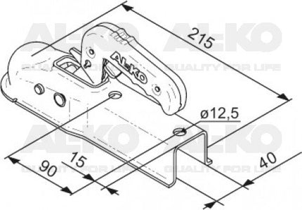 AL-KO AL-KO AK7-I - douille 40 mm - 750 kg - Têtes d'attelage non freinées