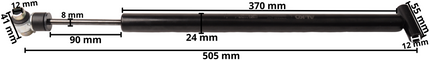 AL-KO Amortisseur à inertie 131 R à partir de 1993 Longueur 505 mm