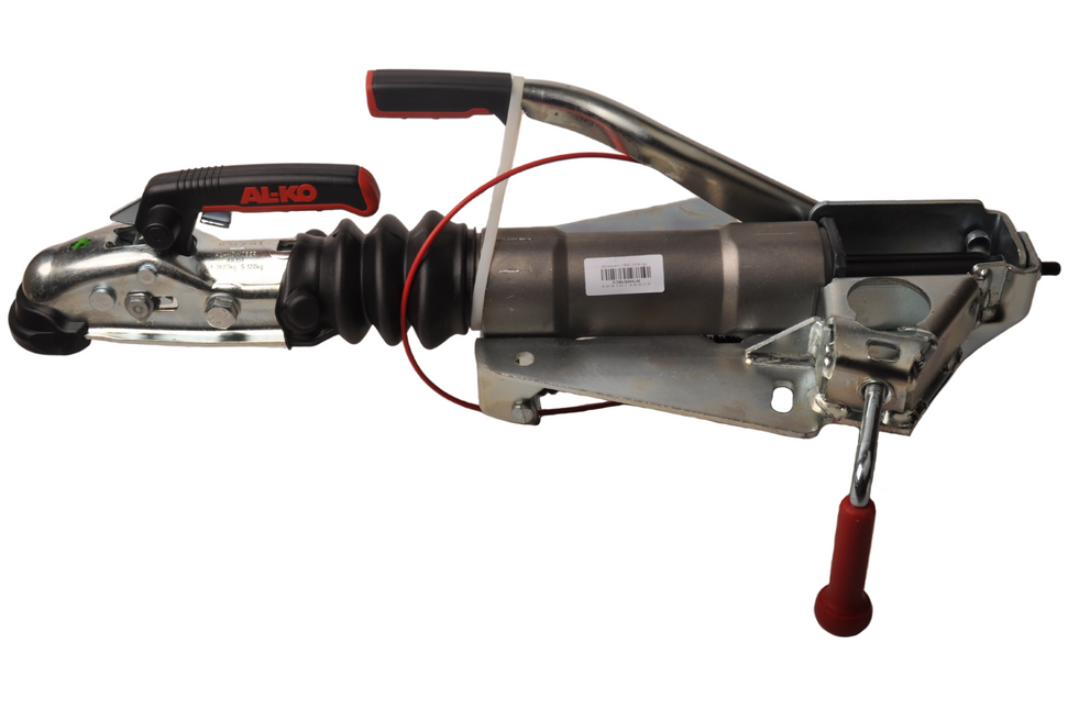 AL-KO Frein à inertie pour remorque AL-KO 150V - Capacité de remorquage maximale de 1500 kg - Raccordement au timon en V - y compris le collier (de serrage) pour la roue jockey