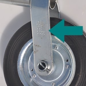 AL-KO Roue jockey AL-KO Compact - 48 mm - capacité de charge : 150 kg - jante en plastique avec roue en caoutchouc massif