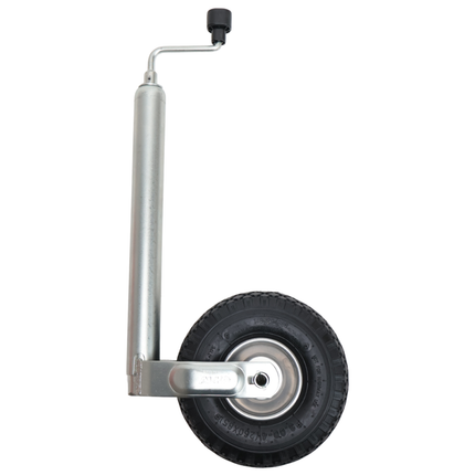 AL-KO Roue jockey AL-KO Plus - ronde 48 mm - capacité de charge : 120 kg - extra long - jante en acier avec pneu gonfable (260 x 85)