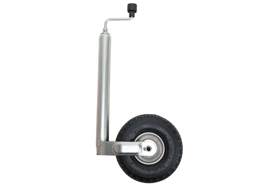 AL-KO Roue jockey AL-KO Plus - ronde 48 mm - capacité de charge : 120 kg - extra long - jante en acier avec pneu gonfable (260 x 85)
