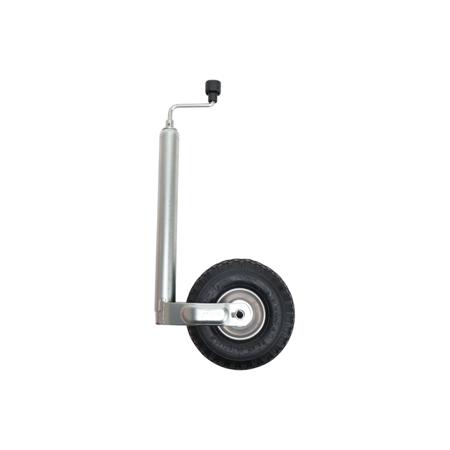 AL-KO Roue jockey AL-KO Plus - ronde 48 mm - capacité de charge : 120 kg - extra long - jante en acier avec pneu gonfable (260 x 85)
