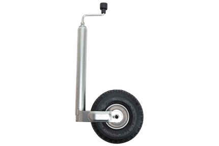 AL-KO Roue jockey AL-KO Plus - ronde 48 mm - capacité de charge : 120 kg - extra long - jante en acier avec pneu gonfable (260 x 85)