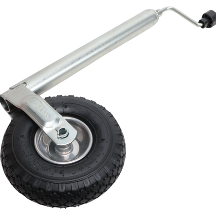 AL-KO Roue jockey AL-KO Plus - ronde 48 mm - capacité de charge : 120 kg - extra long - jante en acier avec pneu gonfable (260 x 85)