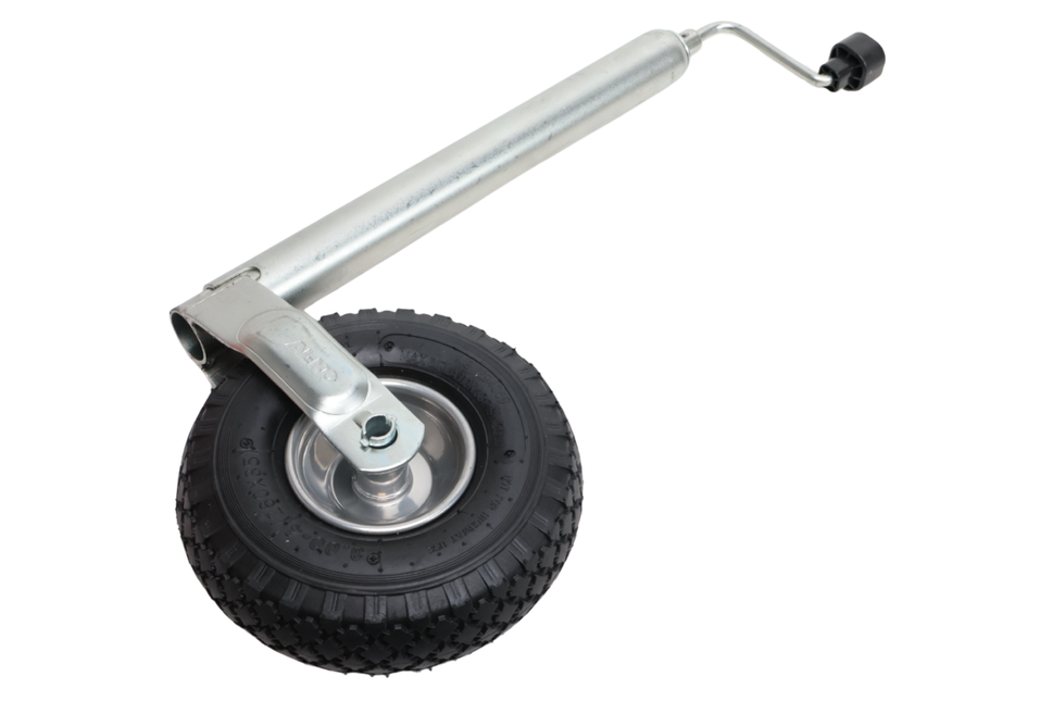 AL-KO Roue jockey AL-KO Plus - ronde 48 mm - capacité de charge : 120 kg - extra long - jante en acier avec pneu gonfable (260 x 85)