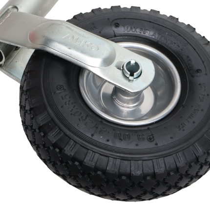 AL-KO Roue jockey AL-KO Plus - ronde 48 mm - capacité de charge : 120 kg - extra long - jante en acier avec pneu gonfable (260 x 85)