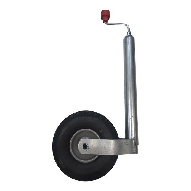 AL-KO Roue jockey AL-KO Plus - ronde diamètre 48 mm - extra longue - jante en acier avec pneu gonfable (260 x 85)