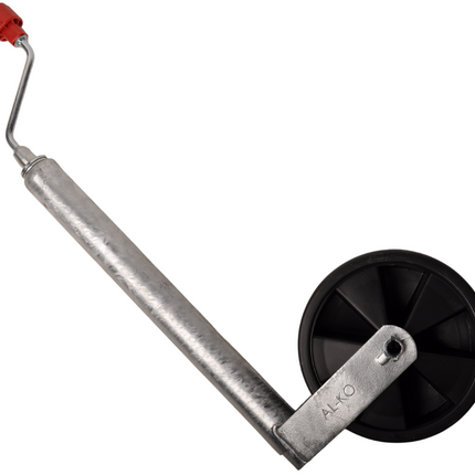 AL-KO Roue jockey Caravan AL-KO Plus - ronde 48 mm - capacité de charge : 150 kg - extra long - jante en plastique avec les sculptures de caoutchouc