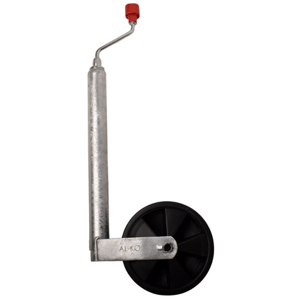 AL-KO Roue jockey Caravan AL-KO Plus - ronde 48 mm - capacité de charge : 150 kg - extra long - jante en plastique avec les sculptures de caoutchouc