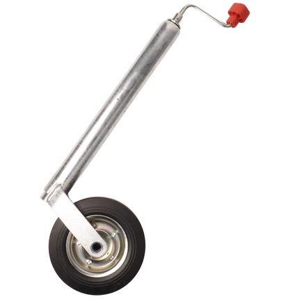 AL-KO Roue jockey Plus AL-KO - ronde diamètre 48 mm - extra longue - jante en acier avec caoutchouc massif