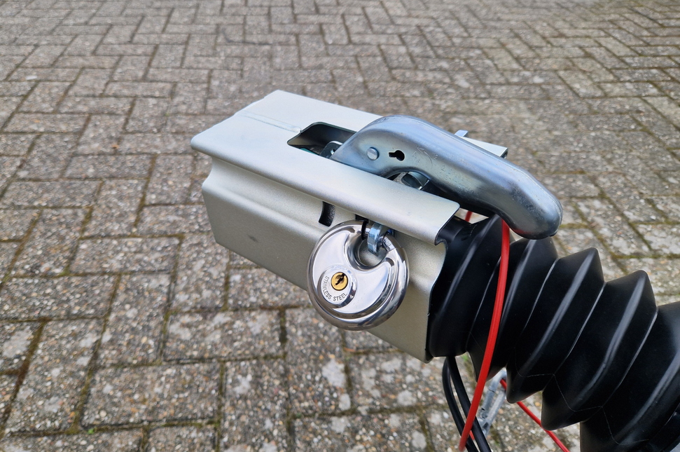 Albe Antivols de tête Albe - premium - argent - acier - incl. cadenas disque en inox avec 2 clés