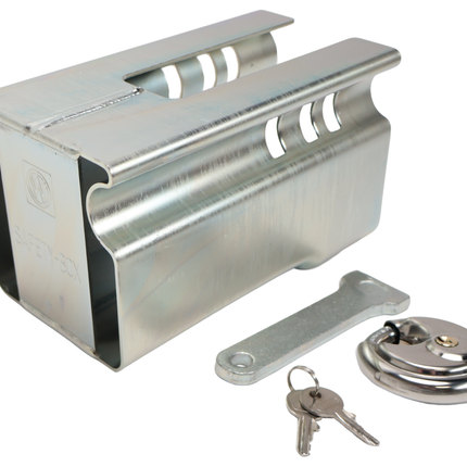Albe Antivols de tête Albe - premium - argent - acier - incl. cadenas disque en inox avec 2 clés