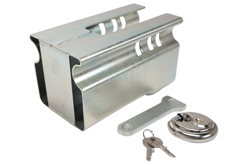 Albe Antivols de tête Albe - premium - argent - acier - incl. cadenas disque en inox avec 2 clés