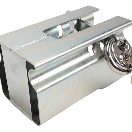 Albe Antivols de tête Albe - premium - argent - acier - incl. cadenas disque en inox avec 2 clés