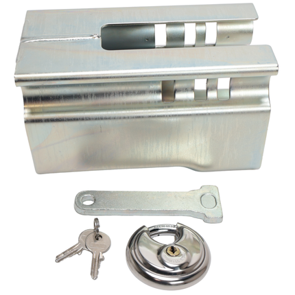 Albe Antivols de tête Albe - premium - argent - acier - incl. cadenas disque en inox avec 2 clés