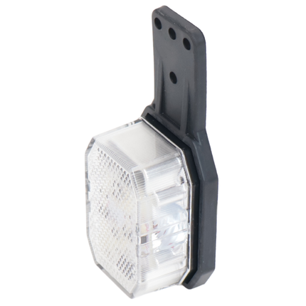 Aspock Aspöck Flexipoint LED Feu de gabarit gauche - rouge/blanc sur petit support en caoutchouc avec 0,5m de câble