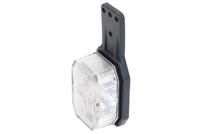 Aspock Aspöck Flexipoint LED Feu de gabarit gauche - rouge/blanc sur petit support en caoutchouc avec 0,5m de câble