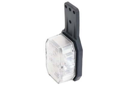 Aspock Aspöck Flexipoint LED Feu de gabarit gauche - rouge/blanc sur petit support en caoutchouc avec 0,5m de câble