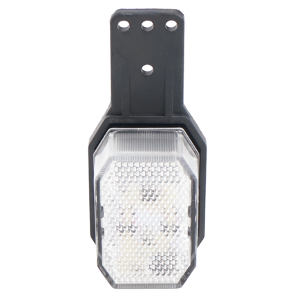 Aspock Aspöck Flexipoint LED Feu de gabarit gauche - rouge/blanc sur petit support en caoutchouc avec 0,5m de câble