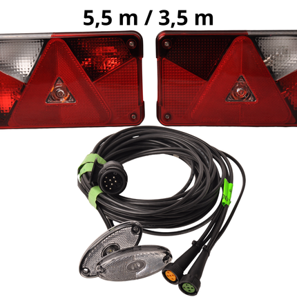 Aspock Aspöck Multipoint 5 kit d'éclairage - 13 broches - incluant l'éclairage de balisage - choisissez le câble principal souhaité