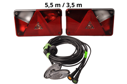 Aspock Aspöck Multipoint 5 kit d'éclairage - 13 broches - incluant l'éclairage de balisage - choisissez le câble principal souhaité