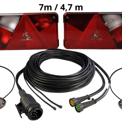 Aspock Aspöck Multipoint 5 kit d'éclairage - 13 broches - incluant l'éclairage de balisage - choisissez le câble principal souhaité