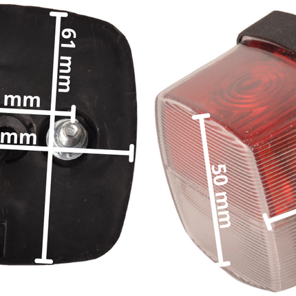 Aspock Aspock squarepoint Feu de gabarit rouge/blanc - 2 mètres de câble DC 2x0,75 mm²