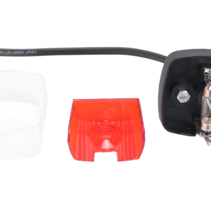 Aspock Aspock squarepoint Feu de gabarit rouge/blanc - 2 mètres de câble DC 2x0,75 mm²