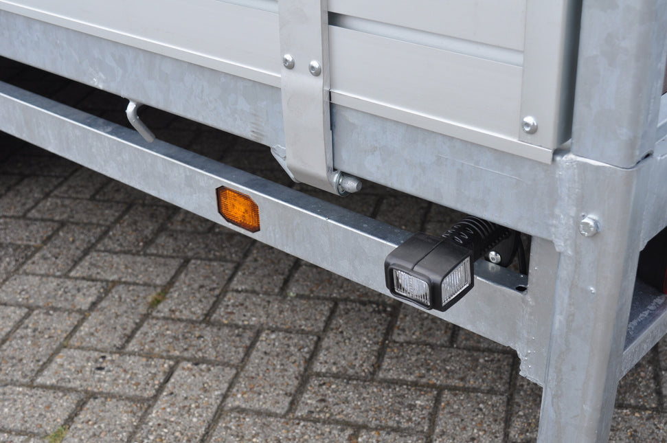 Aspock Aspock Superpoint 4 court - gauche - blanc/rouge/orange - LED - 100 cm câble plat - support droit