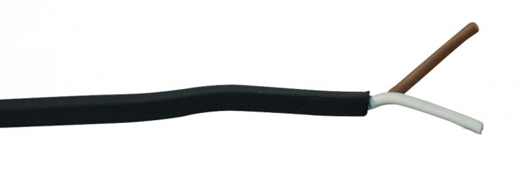 Aspock Câble plat à 2 conducteurs pour Aspöck par mètre - 2x0,75 mm².