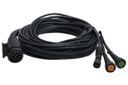 Aspock Faisceau de câble Aspöck - 6 mètres - 13 broches - 2x connecteur 5 broches - incluant des dérivations de 4 mètres 2P & câble de charge