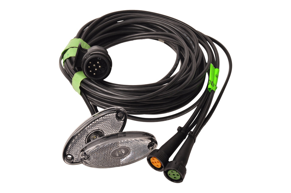 Aspock Faisceau de câble Aspöck - 6,4 mètres - 13 broches - 2x connecteur 5 broches - inclus feux de position