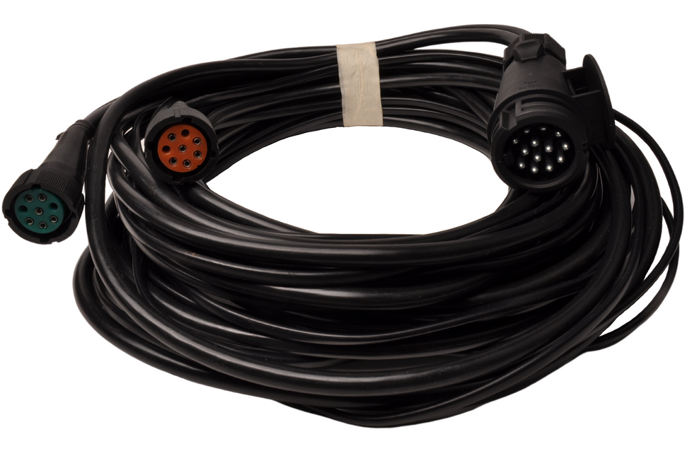 Aspock Faisceau de câble Aspöck - 8 mètres de long - 13 broches - avec 2x 8 broches prises - y compris les dérivations pour les feux de gabarit