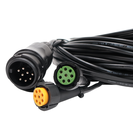 Aspock Faisceau de câble Aspöck - 8 mètres de long - 13 broches - avec 2x 8 broches prises - y compris les dérivations pour les feux de gabarit