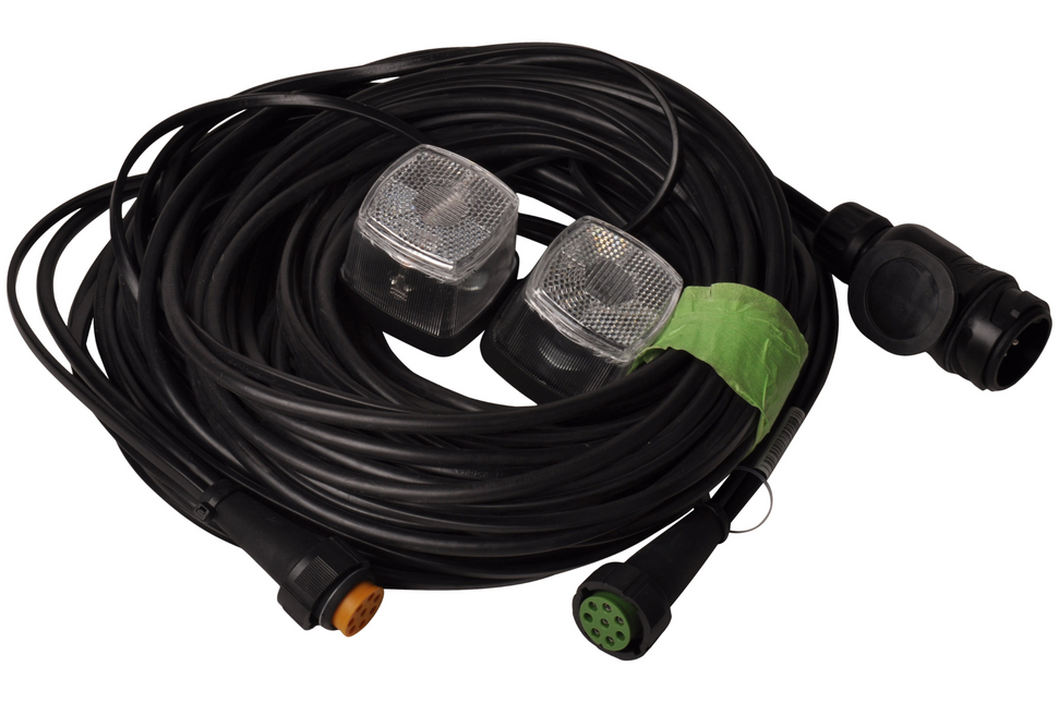 Aspock Faisceau de câble Aspöck - 8,4 mètres - 13 broches - 2x connecteur 8 broches - Plug & Play - inclus feux de position