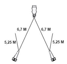 Aspock Faisceau de câble Aspock - longueur 6,7 mètres - 13 broches - avec 2 x 8 broches prises - dérivations incluses