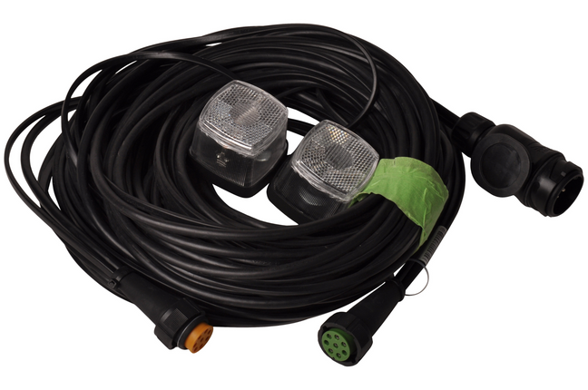 Aspock Faisceau de câble Aspöck - longueur 8,4 mètres - 13 broches - avec prises 8 broches- feux de gabarit prémontés inclus - Plug&Play