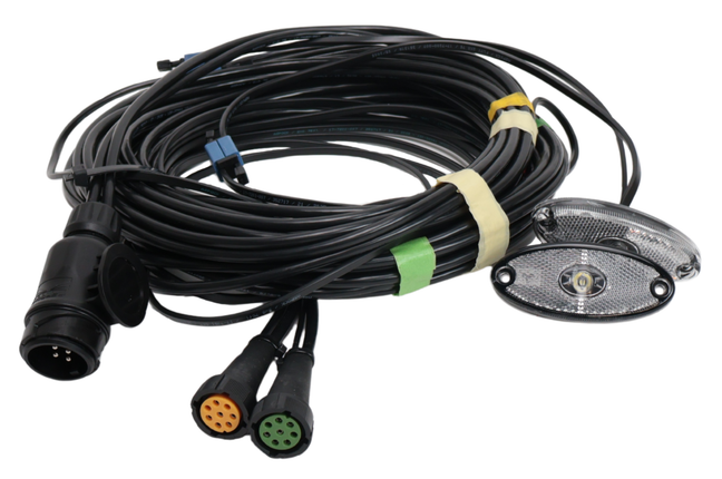 Aspock Faisceau de câble Aspöck - longueur 8,4 mètres - 13 broches - avec prises 8 broches- feux de gabarit prémontés inclus - Plug&Play