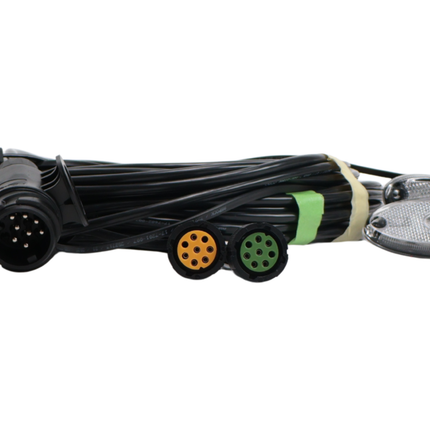 Aspock Faisceau de câble Aspöck - longueur 8,4 mètres - 13 broches - avec prises 8 broches- feux de gabarit prémontés inclus - Plug&Play
