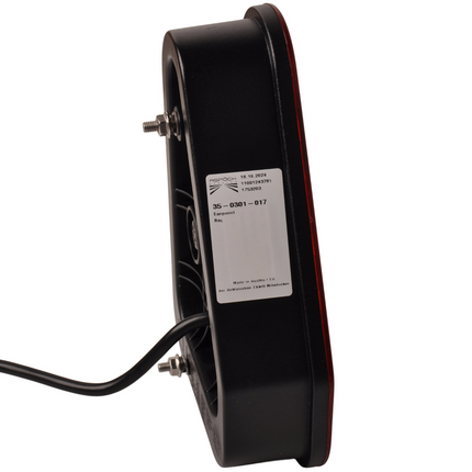 Aspock Feu arrière de remorque - Aspöck Earpoint LED - gauche - 146x219x52,5 mm - avec feu de brouillard